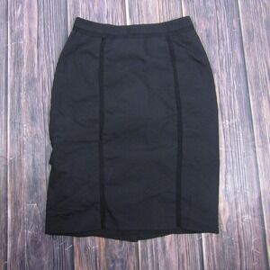 DownEast Skirt Womens Small Black Knit Pencil Straight Knee Length Work‎ Office